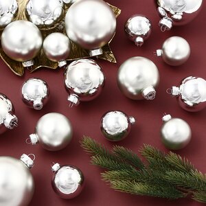 Набор стеклянных шаров Magnifique: Серебряный, 6-10 см, 44 шт Kaemingk фото 2