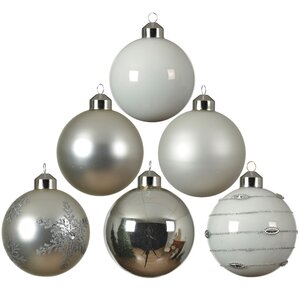 Набор стеклянных шаров Монклер: Silver Snow 8 см, 6 шт Kaemingk фото 4