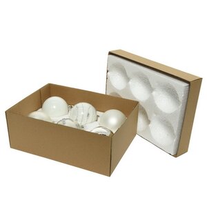 Набор стеклянных шаров Монклер: Silver Snow 8 см, 6 шт Kaemingk фото 5