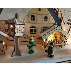 Светильник-горка Рождественская ярмарка 44*35 см, 14 LED ламп, батарейки Star Trading (Svetlitsa) фото 3