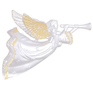 Елочное украшение "Ангел с дудочкой и золотыми крыльями", 13*8*6 см, подвеска Holiday Classics фото 1