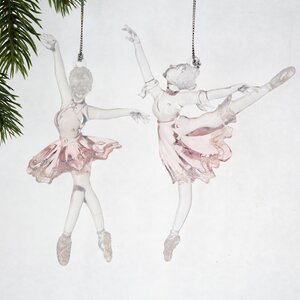 Набор елочных игрушек Балерины Эльза и Герда - Кристальные Пуанты 15 см, 2 шт, подвеска Forest Market фото 1