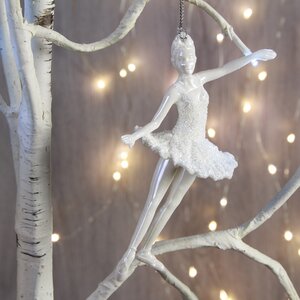 Елочная игрушка Балерина в белоснежном платье 13 см, подвеска Forest Market фото 1
