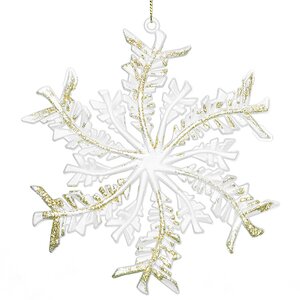 Снежинка "Снежный вихрь", 14*13 см, жемчужно-белый с золотом Holiday Classics фото 1