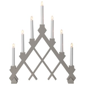 Светильник-горка Rut 53*43 см светло-серый, 7 электрических свечей
