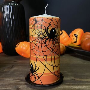 Декоративная свеча Хэллоуин - Паучья вечеринка 13 см Омский Свечной фото 1