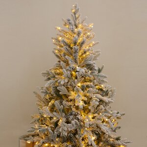 Искусственная елка с лампочками Россо Премиум заснеженная 120 см, 390 теплых белых ламп, ЛИТАЯ + ПВХ GREEN TREES фото 6