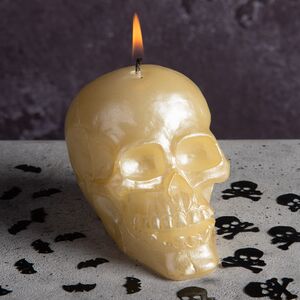 Декоративная свеча-хамелеон Череп 8 см Омский Свечной фото 8