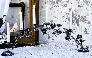 Светильник-горка Rosetta 62*35 см серебро, 7 свечей Star Trading фото 2