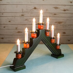 Рождественская горка Карина 42*35 см зеленый, 7 электрических свечей Star Trading (Svetlitsa) фото 3