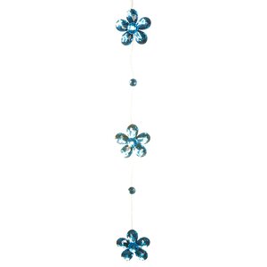 Елочное украшение-подвеска Бриллиантовый Цветок 40 см голубая Forest Market фото 3