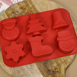 Силиконовая форма для кексов Новогодняя сказка Koopman фото 2