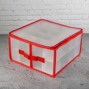 Коробка для елочных шаров и игрушек (на 32 шт), 30*30*15 см