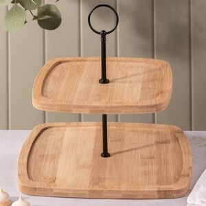 Этажерка для закусок Биргит 24 см, двухъярусная Koopman фото 3