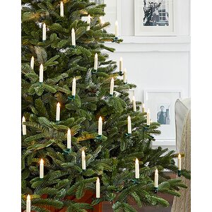 Светодиодные свечи для елки Живое Пламя с пультом 14 см 10 шт кремовые с теплыми белыми LED лампами, на клипсе, батарейки Koopman фото 2