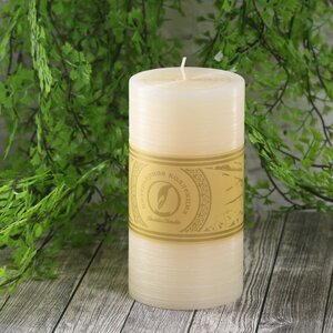 Декоративная свеча Ливорно Рустик 150*80 мм кремовая Омский Свечной фото 1