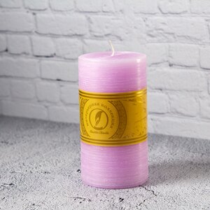Декоративная свеча Ливорно Рустик 150*80 мм сиреневая Омский Свечной фото 1