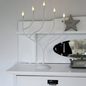 Подсвечник Alan, 57*37 см, 5 светодиодных свечей, белый Star Trading фото 2