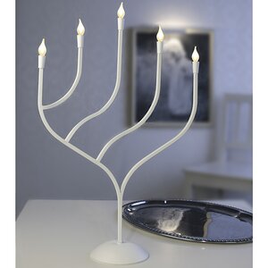 Подсвечник Alan, 57*37 см, 5 светодиодных свечей, белый Star Trading фото 3