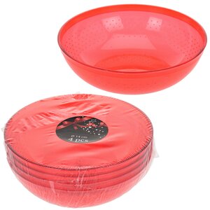 Пластиковые тарелки красные 14 см, 4 шт Koopman фото 1