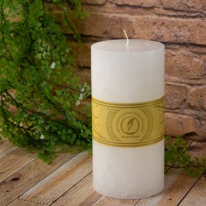 Декоративная свеча Ливорно Marble 205*100 мм белая Омский Свечной фото 1