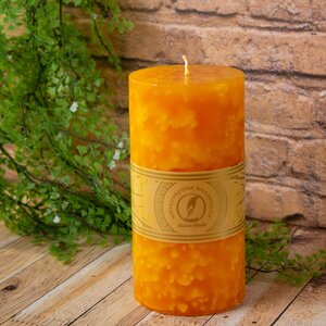 Декоративная свеча Ливорно Marble 205*100 мм облепиховая Омский Свечной фото 1