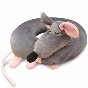 Дорожная подушка Крыса Анфиса - сладкие сновидения 30 см Играмир фото 1
