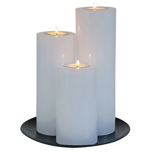 Композиция из свечей Модена белая 25 см Омский Свечной фото 4