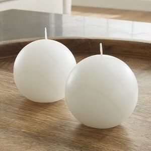 Свеча шар Redondo 15 см белая Омский Свечной фото 4