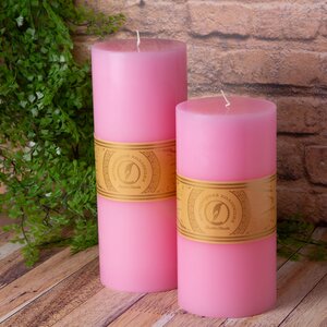Декоративная свеча Ливорно 205*100 мм розовая Омский Свечной фото 2