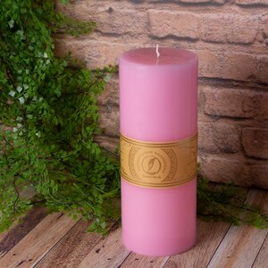 Декоративная свеча Ливорно 255*100 мм розовая Омский Свечной фото 1