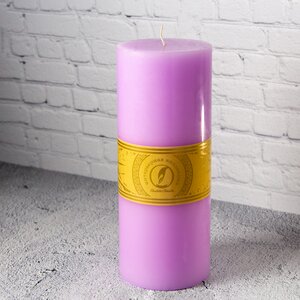 Декоративная свеча Ливорно 255*100 мм сиреневая Омский Свечной фото 1