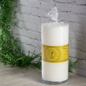 Декоративная свеча Ливорно 205*100 мм белая Омский Свечной фото 3
