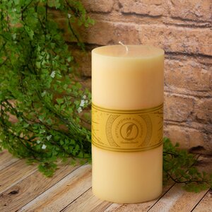 Декоративная свеча Ливорно 205*100 мм крем-брюле Омский Свечной фото 1