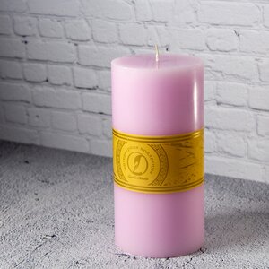 Декоративная свеча Ливорно 205*100 мм сиреневая Омский Свечной фото 1