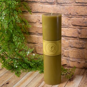 Декоративная свеча Ливорно 305*80 мм оливковая Омский Свечной фото 1