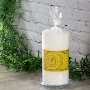 Декоративная свеча Ливорно 150*80 мм белая Омский Свечной фото 3