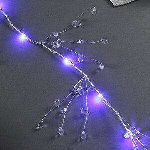 Светодиодная гирлянда на батарейках Сверкающие Хрусталики, 1.5 м, 18 синих LED ламп, IP20 Serpantin фото 2