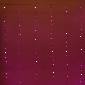 Гирлянда - занавес Роса Magnificent 3*2.8 м, 280 разноцветных RGB ламп, серебряная проволока, пульт управления, таймер, IP20 Serpantin фото 5