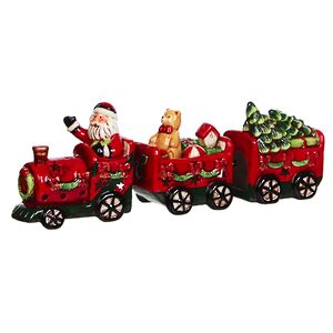 Подсвечник Паровозик Санты 12*7 см, керамика Edelman фото 2