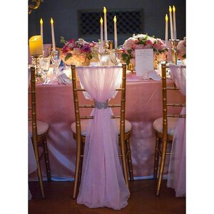 Ткань для декорирования 40*100 см розовая, органза Billiet фото 2