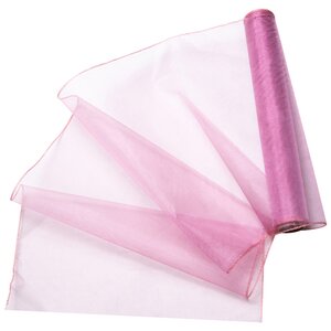 Ткань для декорирования 40*100 см розовая, органза
