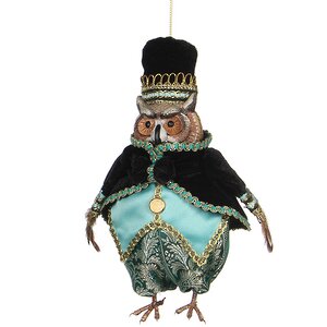 Елочная игрушка Филин Гвардеец в Черном Пиджаке 15 см, подвеска Katherine’s Collection фото 1