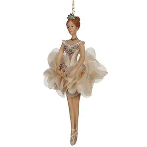 Елочное украшение "Балерина Марилена в бежевом платье", 18 см Katherine’s Collection фото 1