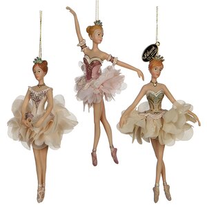 Елочное украшение "Балерина Марилена в бежевом платье", 18 см Katherine’s Collection фото 2