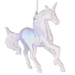 Елочная игрушка Единорог - Легенды Дивноморья 11 см белый с лиловым, подвеска Forest Market фото 2