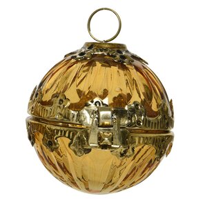 Винтажный елочный шар Шкатулка - Isidora Ambre 9 см, стекло Kaemingk фото 1