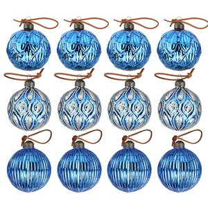 Елочные шары Notte Mirtilli 8 см, 12 шт, стекло Winter Deco фото 6