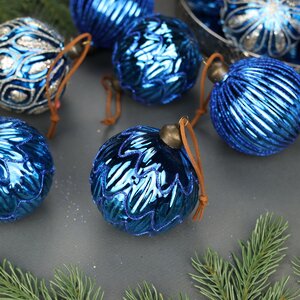 Елочные шары Notte Mirtilli 8 см, 12 шт, стекло Winter Deco фото 5