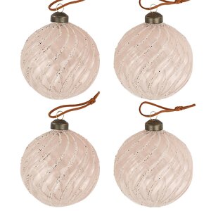 Елочные шары La Vicomtesse 10 см, 4 шт, стекло Winter Deco фото 4